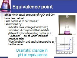 Equivalence point