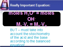 Really Important Equation:
