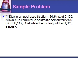 Sample Problem