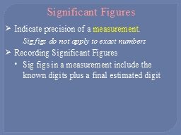 Significant Figures