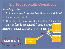 Sig Figs & Math Operations