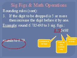 Sig Figs & Math Operations