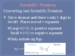 Scientific Notation