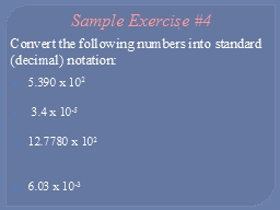 Sample Exercise #4