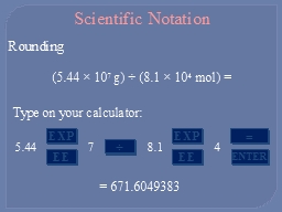 Scientific Notation