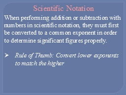 Scientific Notation