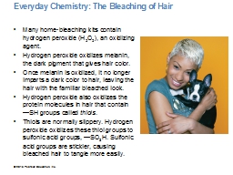 Everyday Chemistry: The Bleaching of Hair