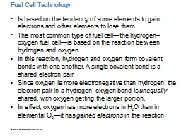 Fuel Cell Technology 