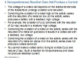 A Nonspontaneous Reaction Does Not Produce a Current