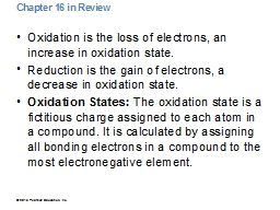 Chapter 16 in Review 