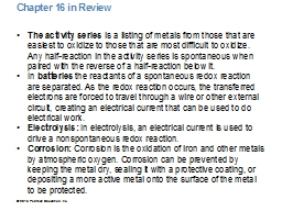 Chapter 16 in Review 