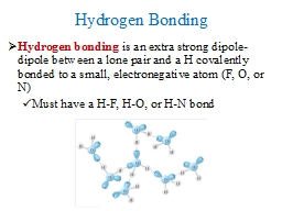 Hydrogen Bonding