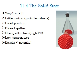 11.4 The Solid State