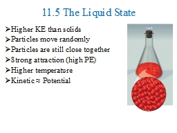 11.5 The Liquid State